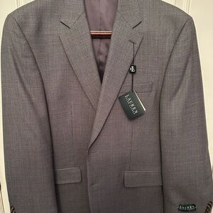 Ralph Lauren Men's Silver 100% Wool Sport Coat Blazer Jacket Size 42Reg